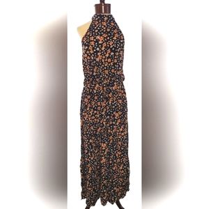 Shein sleeveless high neck maxi floral dress